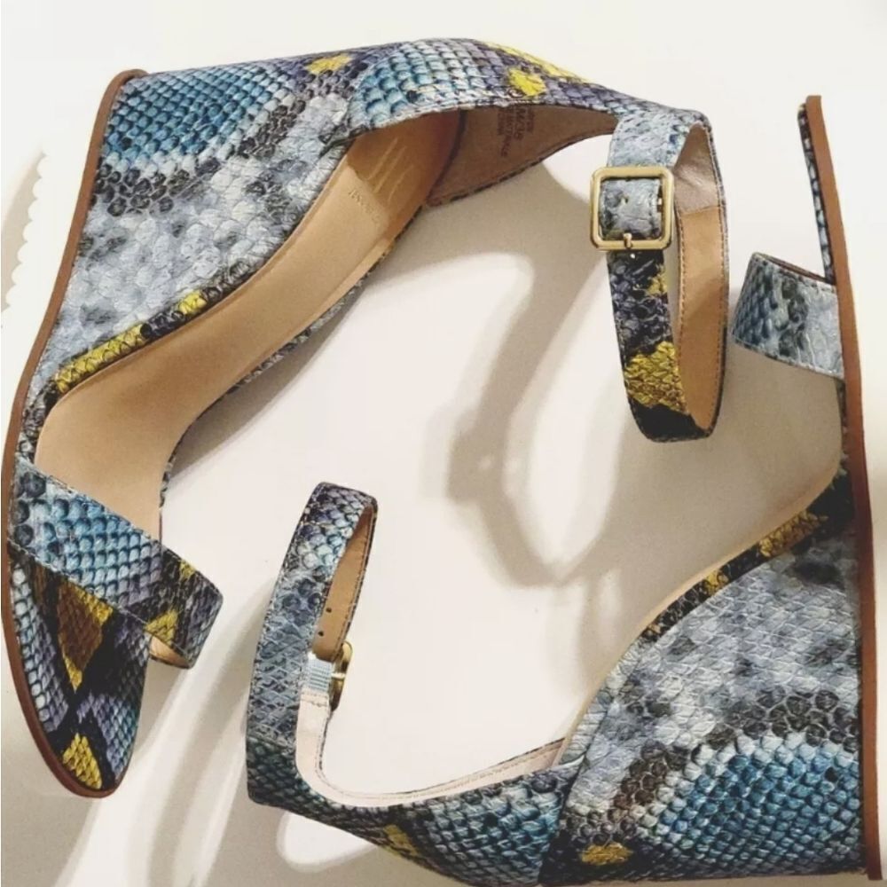 JLo vegan  wedge sandals snake skin size 10M/42 - Picture 5 of 8